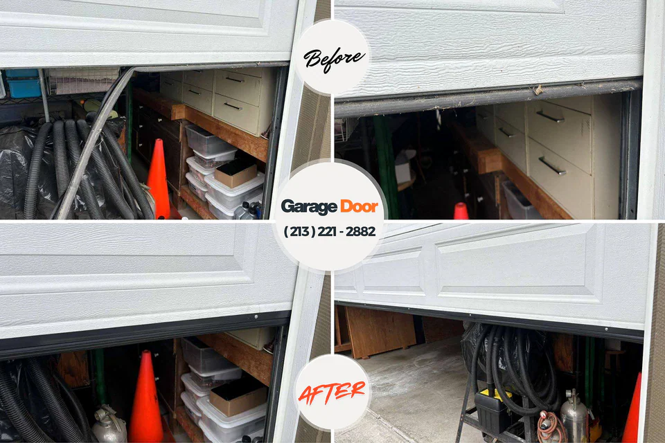 Before and after: garage door repair Mannington, WV